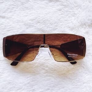 Sandy Brown Wrap-Around Sunglasses